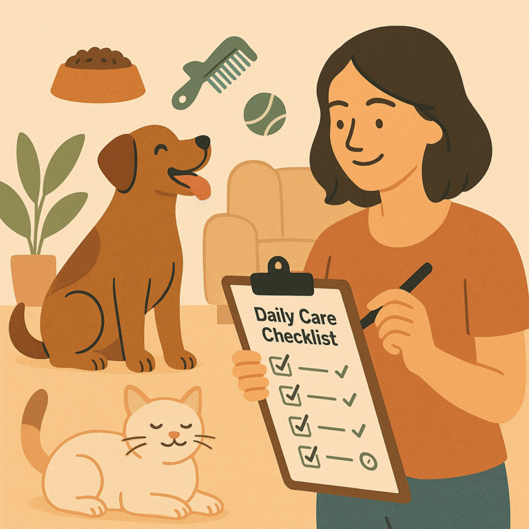 Checklist Diário de Cuidados com Seu Cão ou Gato