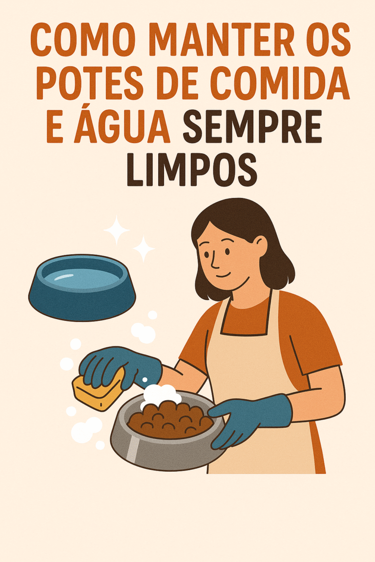 Como manter os potes de comida e água sempre limpos
