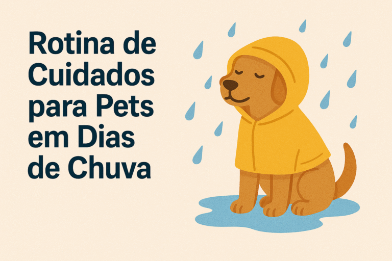 Rotina de Cuidados para Pets em Dias de Chuva